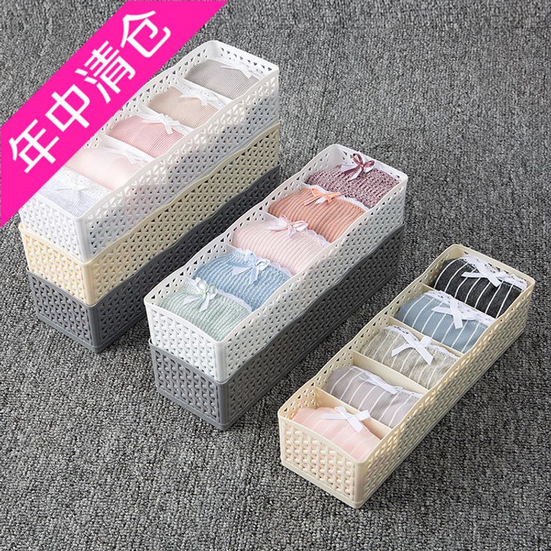 Wholesale Accessories Five Grid Socks Plastic Storage Box Nihaojewelry