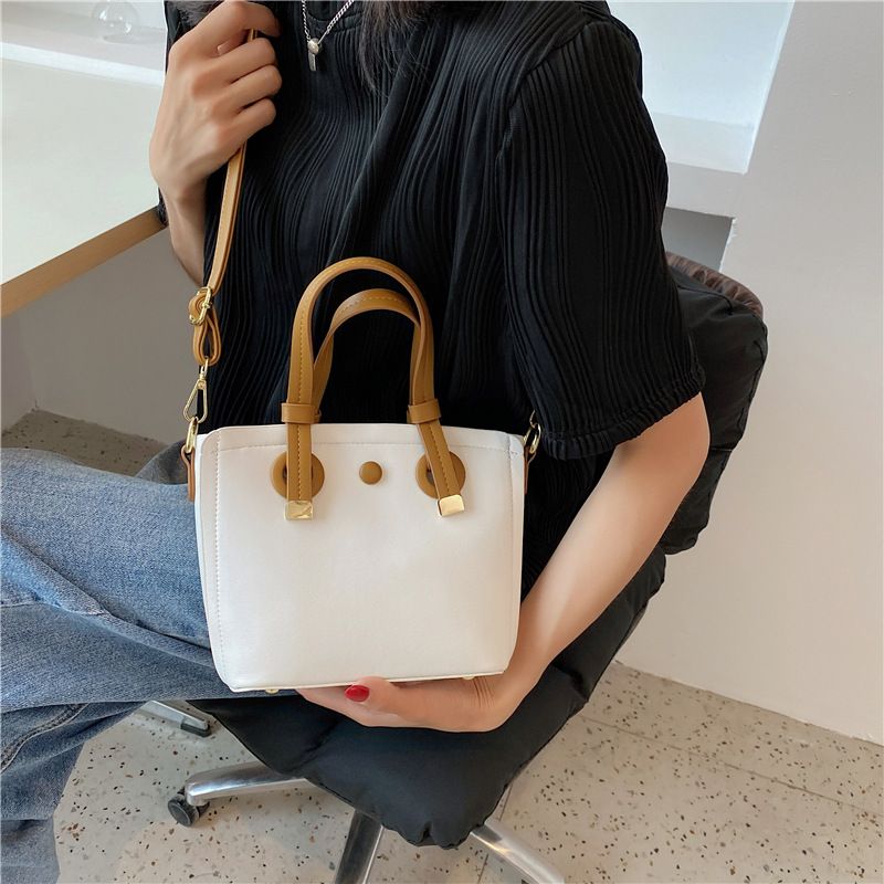 Fashion Bucket Bags Women's New Fashion Shoulder Crossbody All-matching Commuter Women's Bag Western Style Contrast Color Handbag