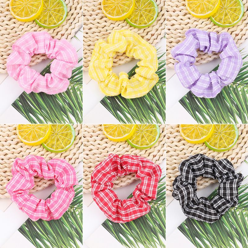 Nihaojewelry Wholesale Jewelry New Lattice Rubber Band Hair Scrunchies