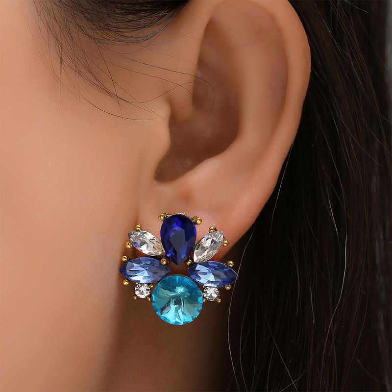Wholesale Jewelry Colorful Wild Gemstone Earrings Nihaojewelry