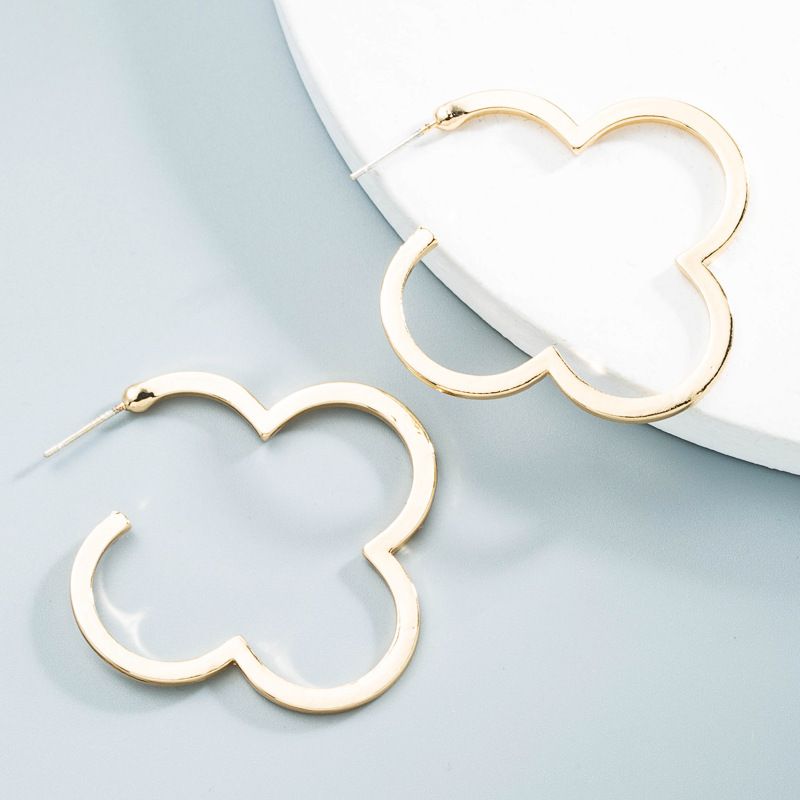 Wholesale Jewelry Simple Four-leaf Clover Earrings Nihaojewelry