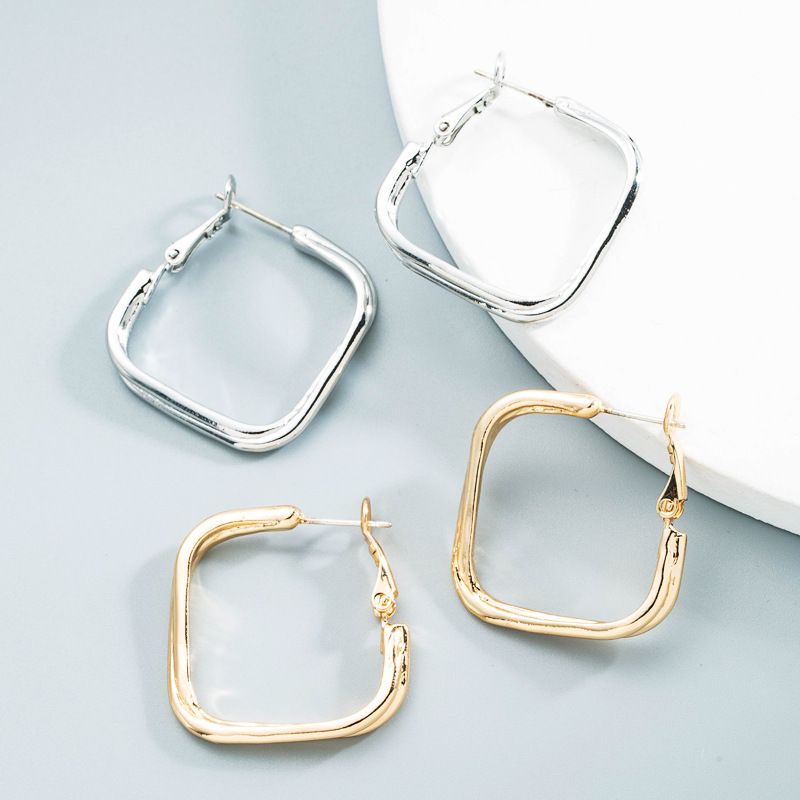 Großhandel Schmuck Geometrische Vergoldung Ohrringe Nihaojewelry