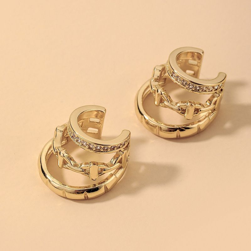 Nihaojewelry Wholesale Jewelry Fashion Letters Inlaid With Rhinestone Ear Bone Clip