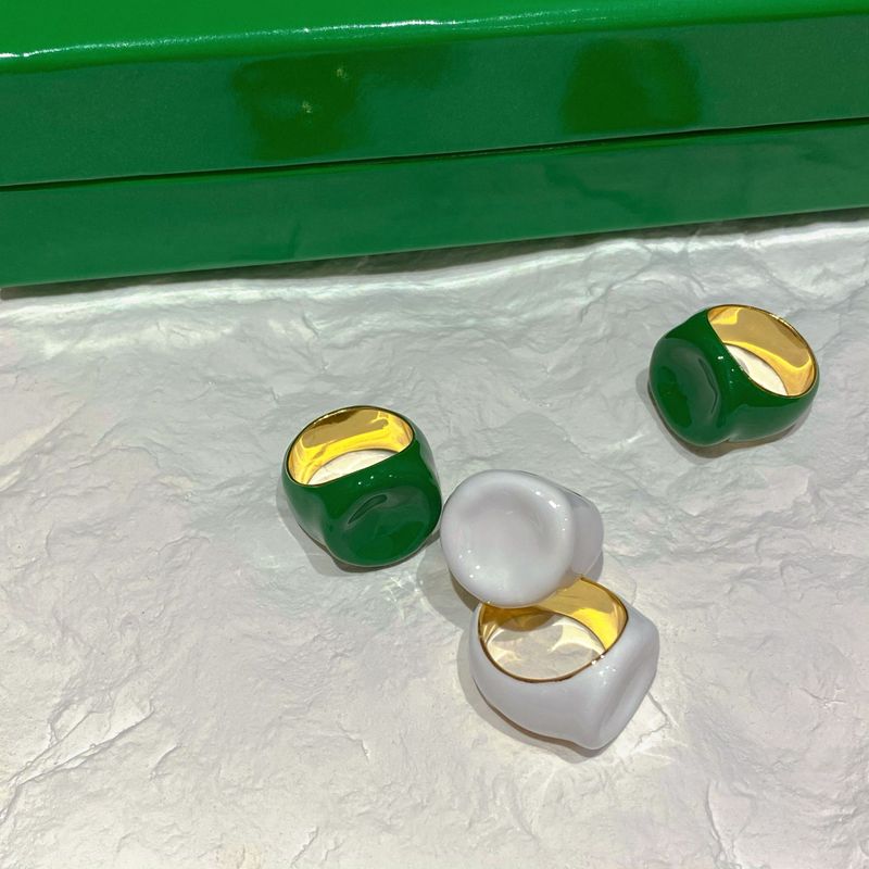 Wholesale Jewelry Oil Drop Geometric Enamel Copper Ring Nihaojewelry