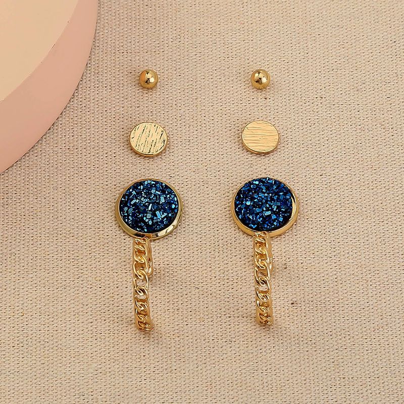 Nihaojewelry Wholesale Jewelry Simple Crystal Cluster Alloy Earrings Combination