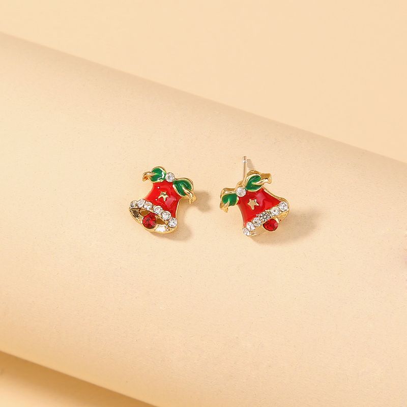 Nihaojewelry Wholesale Jewelry Fashion Diamond-studded Bells Small Earrings