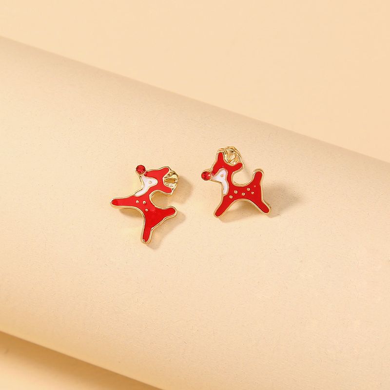 Nihaojewelry Wholesale Jewelry Fashion Red Christmas Fawn Earrings