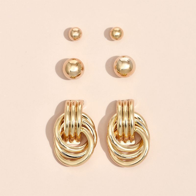 Nihaojewelry Bijoux En Gros Mode Boucle D&#39;oreille En Alliage Géométrique En Métal