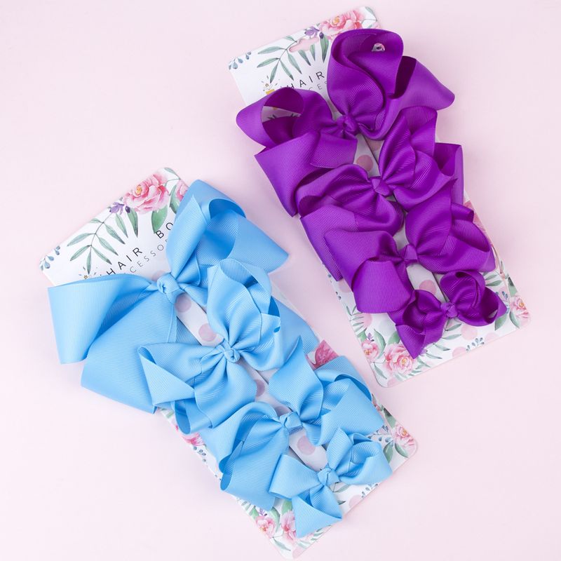 Wholesale Solid Color Bow Duckbill Clip Children's Hairpins Nihaojewelry