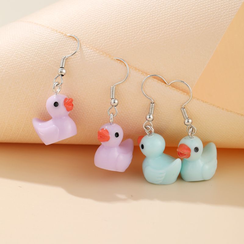 Moda Pato Sin Incrustaciones Pendientes