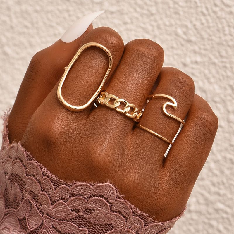 Nihaojewelry Großhandel Schmuck Neue Geometrische Legierungs-joint-ring-kombination