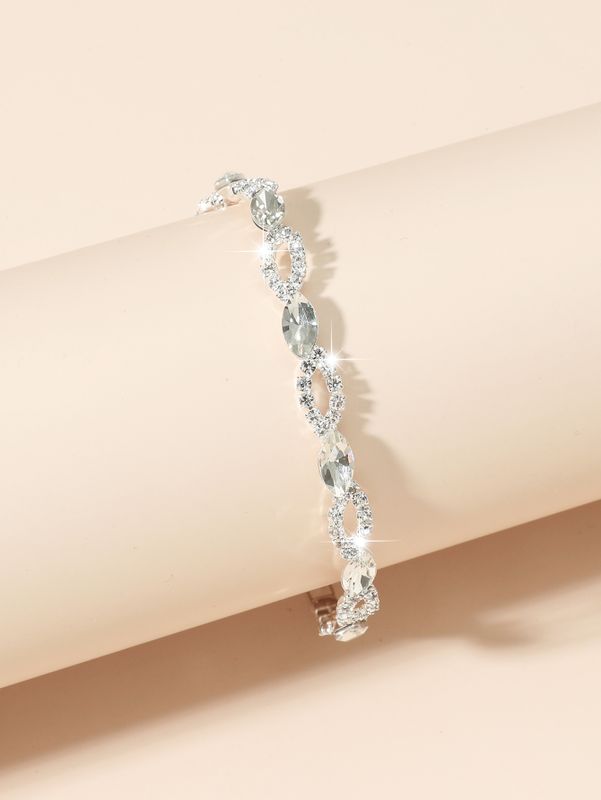 Wholesale Jewelry Fashion Hollow Micro-inlaid Crystal Copper Bracelet Nihaojewelry