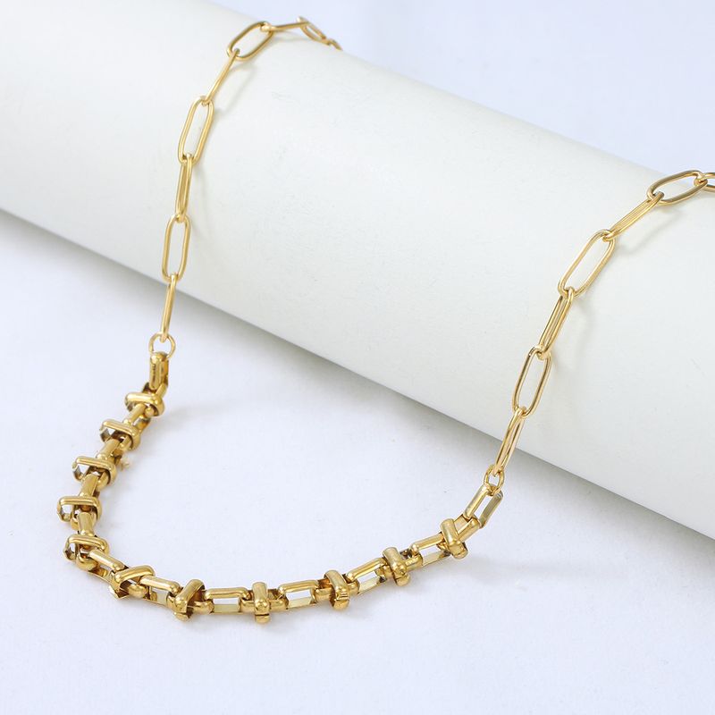 Spleißkette Edelstahl Einfache Halskette Großhandel Schmuck Nihaojewelry