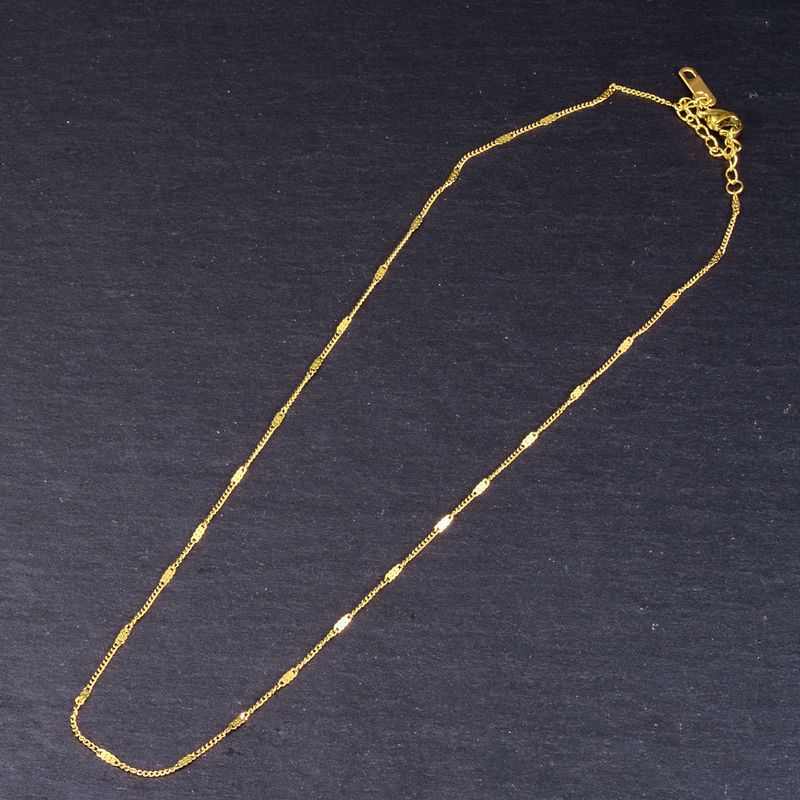 18k Oro Fino Metal Simple Collar Corto Al Por Mayor Joyería Nihaojewelry