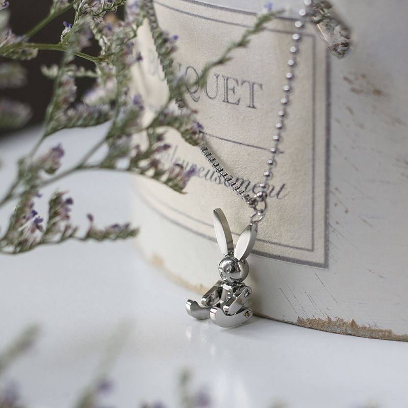 Wholesale Jewelry Rabbit Pendant Titanium Steel Necklace Nihaojewelry
