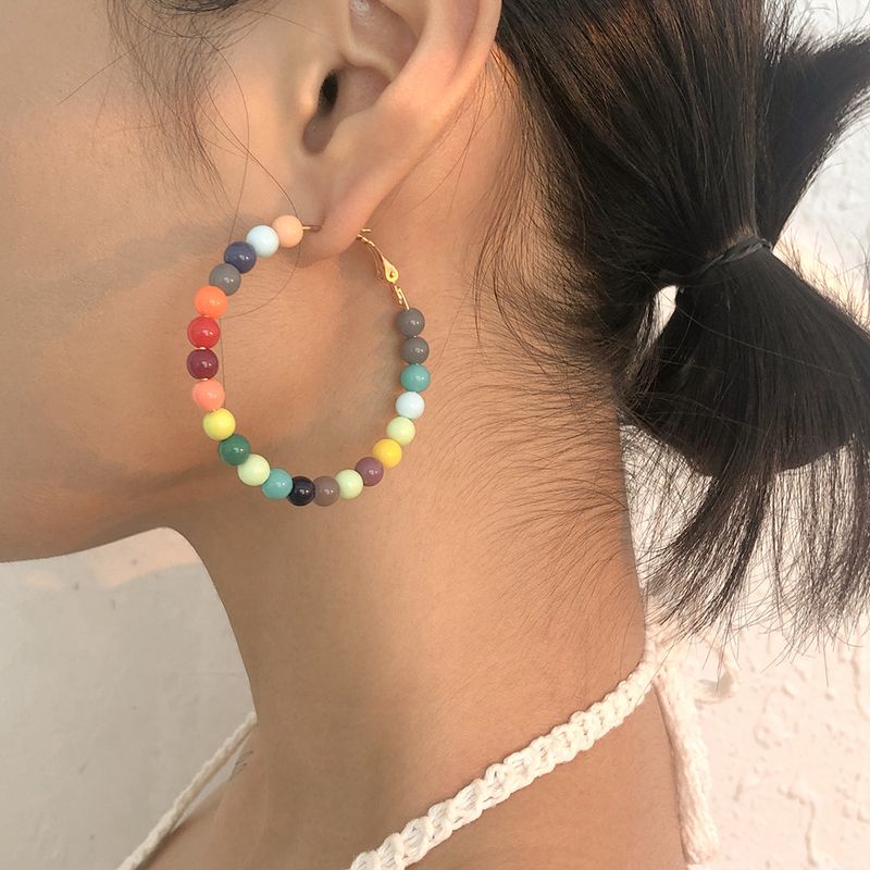 Großhandel Schmuck Ethnische Perlen Bunte Ohrringe Nihaojewelry