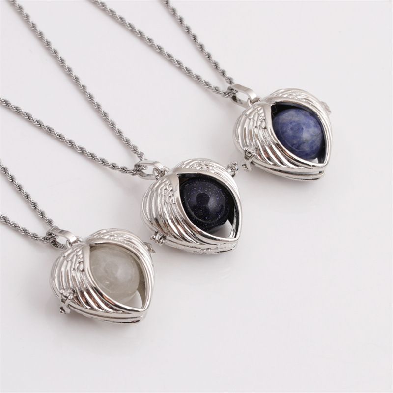 Crystal Stone Heart-shaped Pendant Simple Necklace Wholesale Jewelry Nihaojewelry