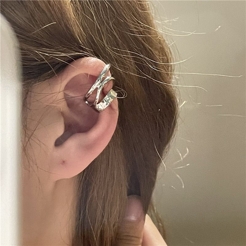 Wholesale Jewelry Retro Geometric Three-layer Spiral Ear Clip Nihaojewelry