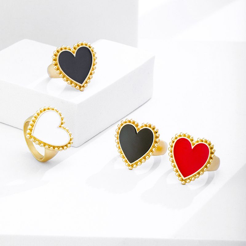 Wholesale Jewelry Alloy Heart Shape Multicolor Ring Nihaojewelry