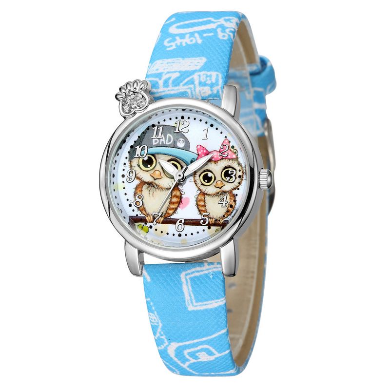 Wholesale Cute Owl Pattern Belt Children Watch Nihaojewelry