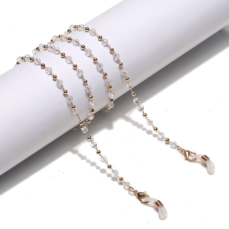 Wholesale Fashion Geometric Copper Bead Crystal Splicing Glasses Chain Nihaojewelry