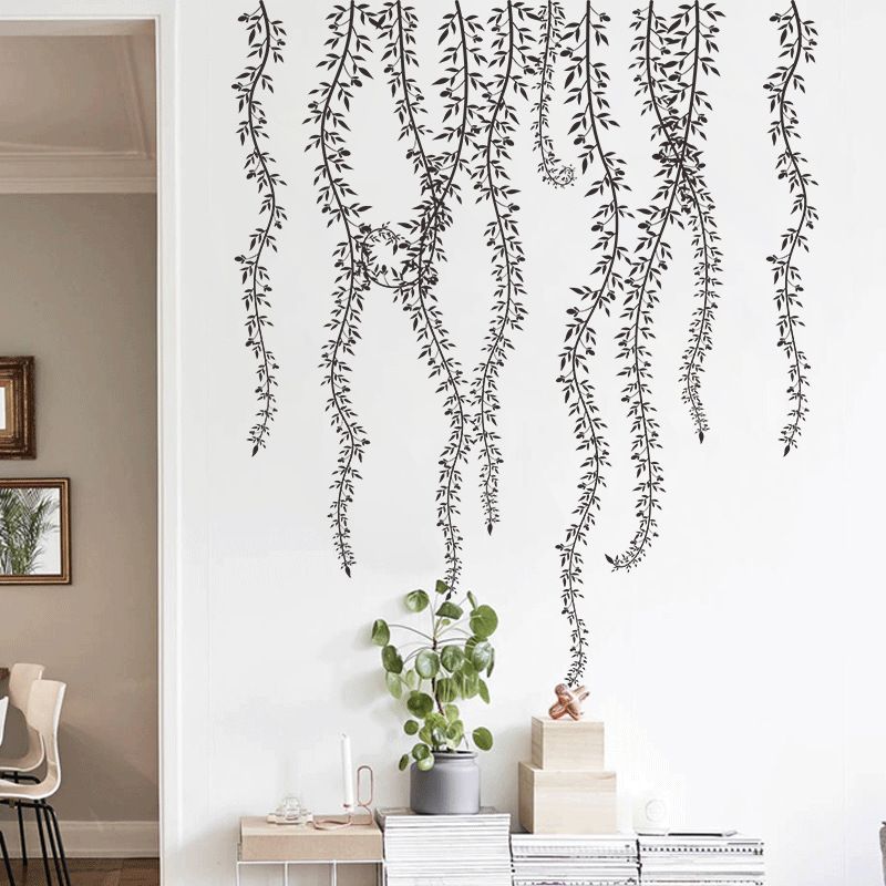 Wholesale Black Rattan Branches Bedroom Porch Wall Stickers Nihaojewelry