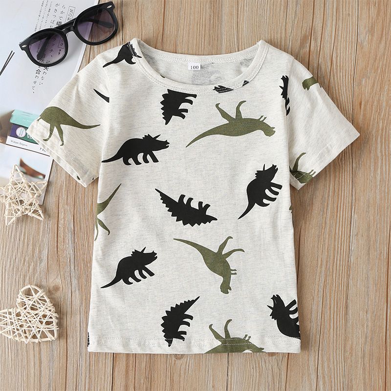 Wholesale Cartoon Dinosaur Short-sleeved Round Neck T-shirt Nihaojewelry