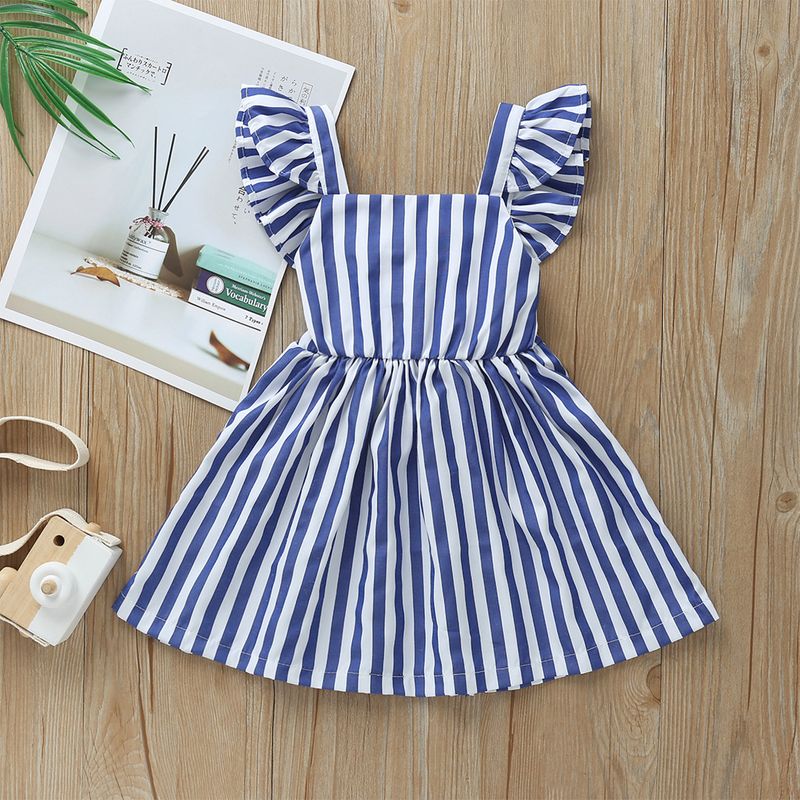 Summer Girl's Strap Skirt New Simple Baby Striped Dress Spot Princess Dress Foreign Trade