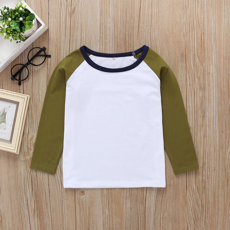Wholesale Children's Color Matching Long-sleeved T-shirt Nihaojewelry