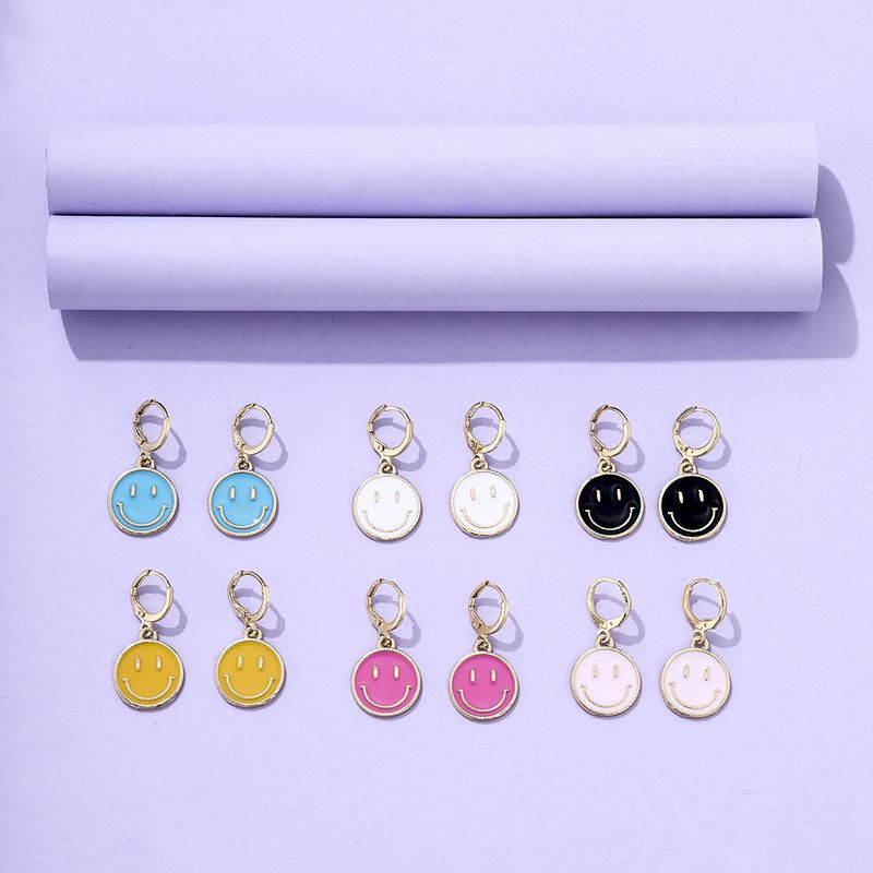 Wholesale Jewelry Dripping Multicolor Smiley Ear Clip Nihaojewelry