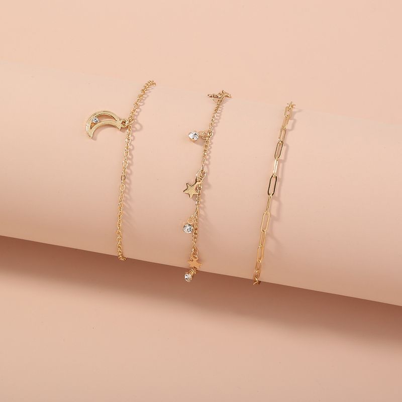 Étoile Et Lune Pompon Simple Combinaison De Bracelet Bijoux En Gros Nihaojewelry