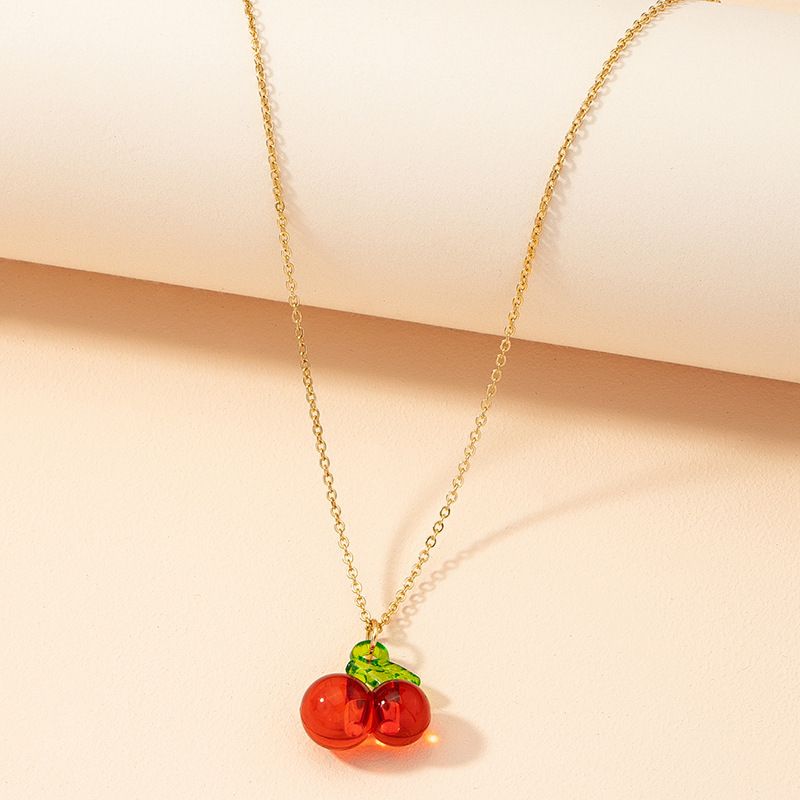 Wholesale Fashion Cherry Pendent Alloy Necklace Nihaojewelry