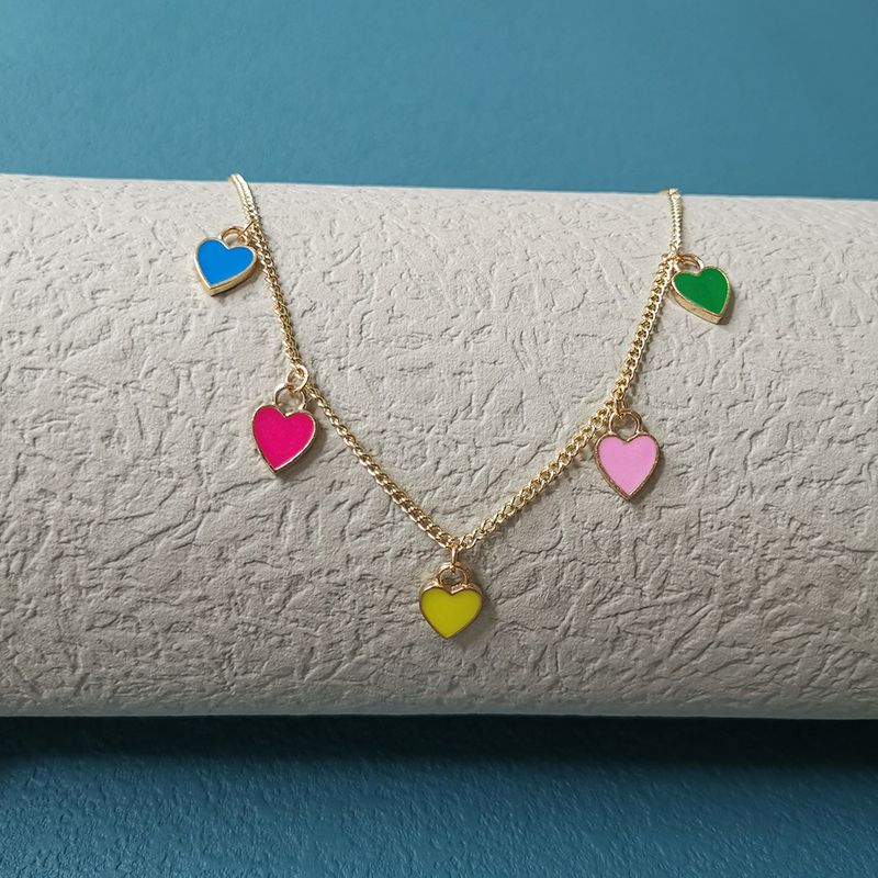 Wholesale Jewelry Sweet Heart Shape Alloy Pendant Necklace