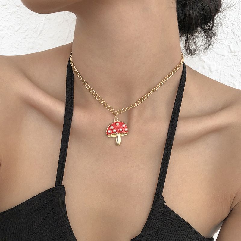 Wholesale Jewelry Mushroom Pendant Necklace Nihaojewelry