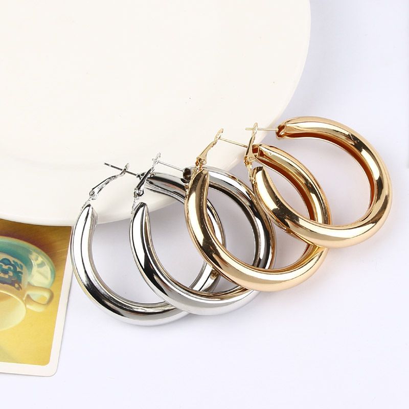 Thick Round Metal Fashion Earrings Wholesale Jewelry Nihaojewelry
