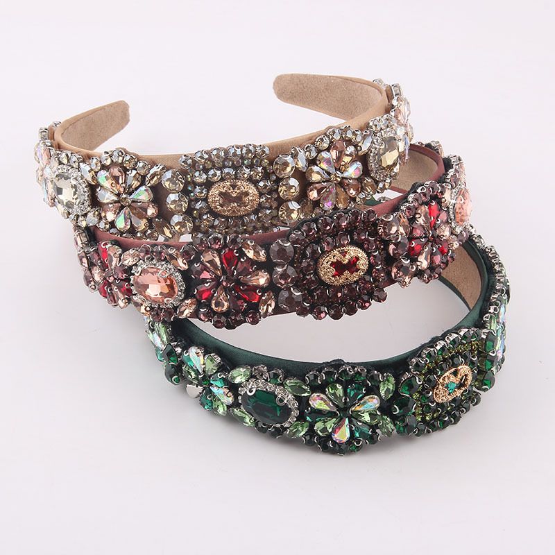 Großhandel Barockes Geometrisches Diamant-blumen Stirnband Nihao Schmuck