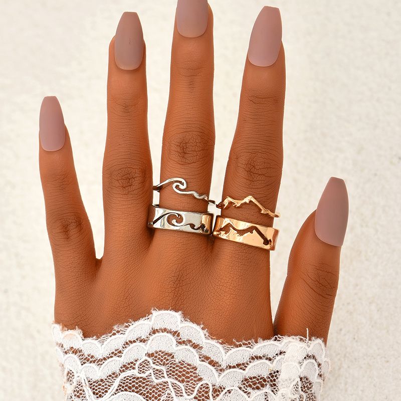 Wholesale Simple Fashion Hollow Alloy Four-piece Ring Nihaojewelry