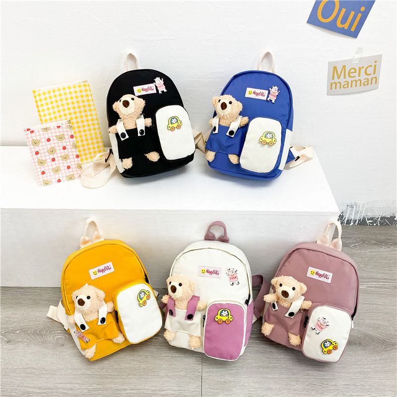 Wholesale Cartoon Clashing Color Bear Doll Backpack Nihaojewelry