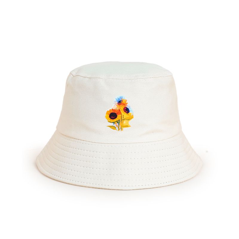Flower Printed Wide-brimmed Casual Basin Hat Wholesale Nihaojewelry