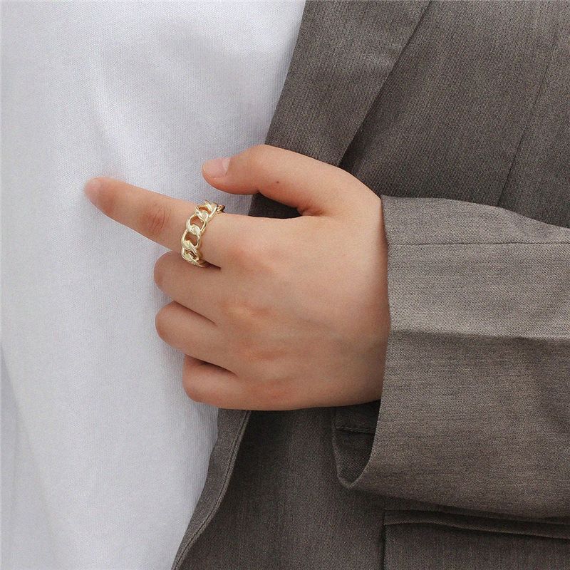 Hollow Chain Open Adjustable Ring Wholesale Jewelry Nihaojewelry
