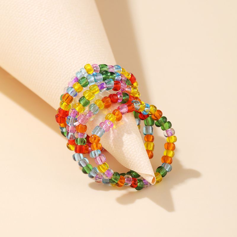 Simple Colorful Rice Bead Ring Wholesale Jewelry Nihaojewelry
