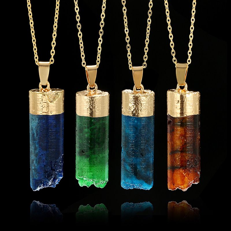 Wholesale Jewelry Ethnic Style Natural Stone Pendant Necklace Nihaojewelry