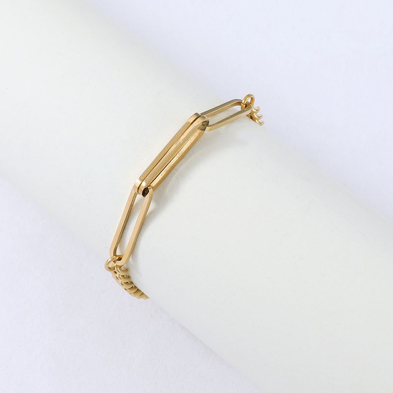 Nihaojewelry Simple Stainless Steel Chain Bracelet Wholesale Jewelry