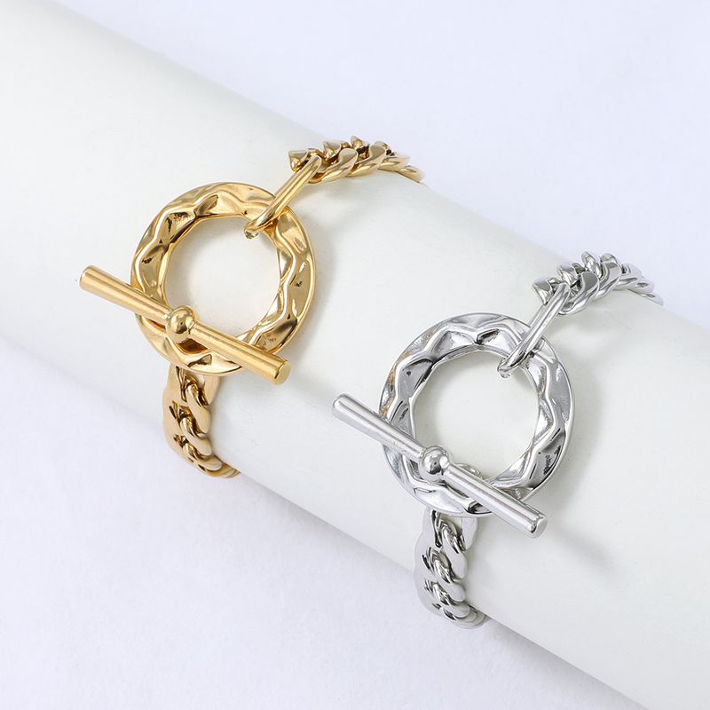 Nihaojewelry Fashion Thick Chain Ot Buckle Stainless Steel Bracelet Wholesale Jewelry
