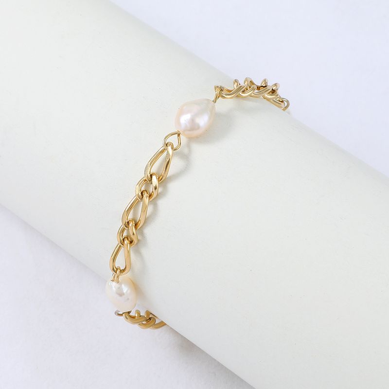 Nihaojewelry Fashion Stainless Steel Pearl Bracelet Wholesale Jewelry