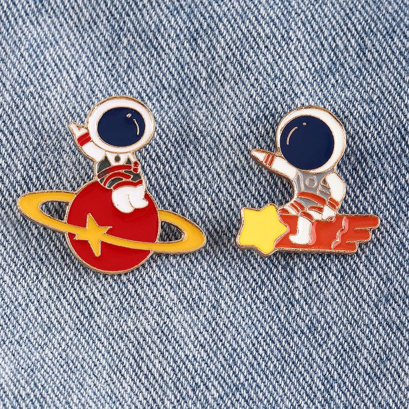 Nihaojewelry Cute Cartoon Astronaut Badge Brooch Wholesale Jewelry