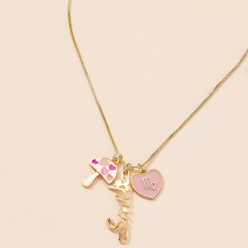 Nihaojewelry Simple Fashion Letter Heart Pendant Necklace Wholesale Jewelry