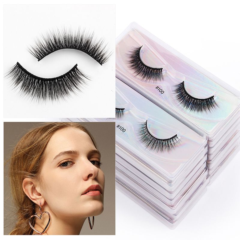 Nihaojewelry 10 Pairs Of 3d Natural Nude Makeup Eyelashes Mixed Set Wholesale