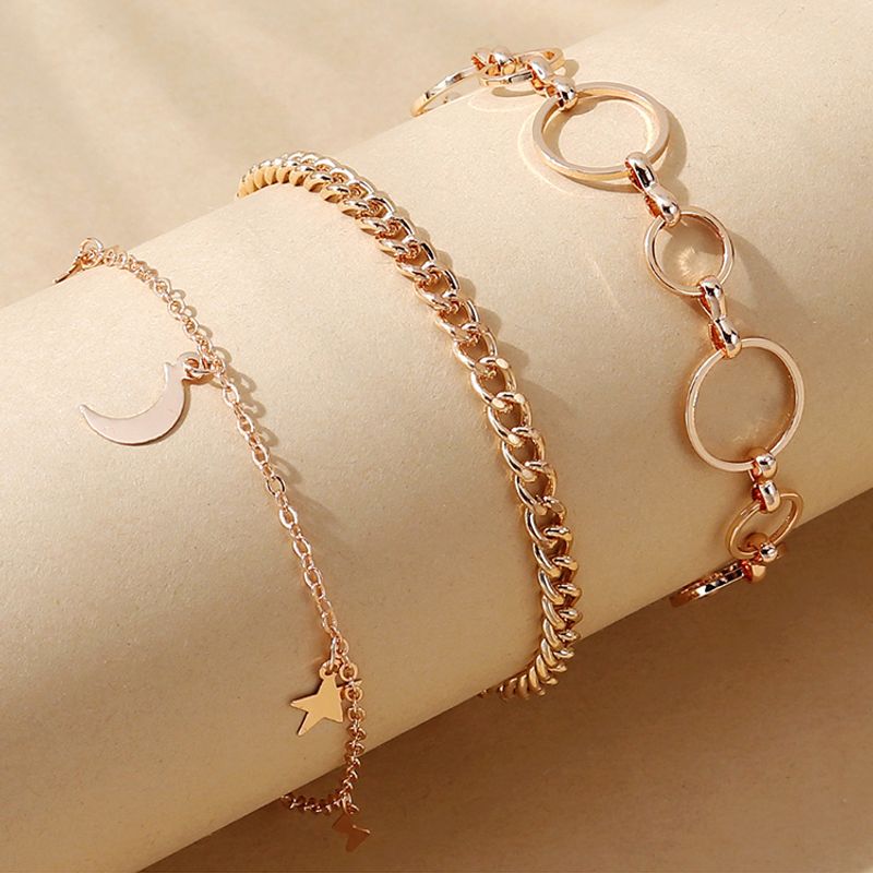 Nihaojewelry Simple Petite Étoile Lune Bracelet Ensemble Bijoux En Gros