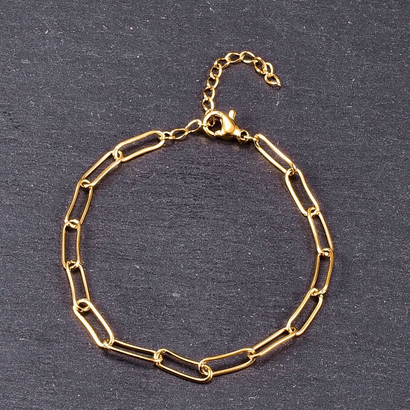 Nihaojewelry Simple Lock Chain Titanium Steel Bracelet Wholesale Jewelry